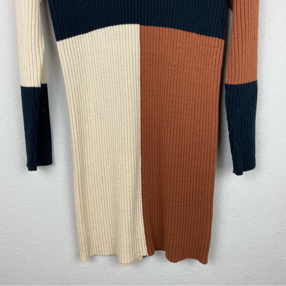 Andree By Unit Midi Color Block Sweater Dress Nwot - image 2